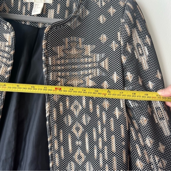 H&M Jacquard Woven Coat - Tribal Geometric Print - Size 4 Small Oversized - Picture 10 of 11